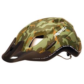 Велошлем PROWELL Gripen, серия-XC/TRAIL SPORT, камуфляж-зеленый, индивидуальная упаковка,  X-11, Вариант УТ-00131427: Размер: L (58-64cm), изображение  - НаВелосипеде.рф