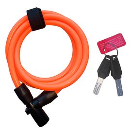 Велосипедный замок Onguard Lightweight Key Coil Cable Lock, тросовый, на ключ, 1500 х 8мм, оранжевый, 8192, изображение  - НаВелосипеде.рф