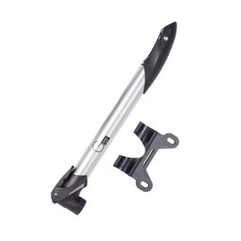Мининасос Green Cycle GPM-292 алюминиевый корпус,Т-ручка, двусторонний, Presta - Schrader, серебро, PUM-71-37, изображение  - НаВелосипеде.рф