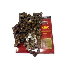 Цепь велосипедная KMC 116 звеньев, 1/2x3/32 Z7 (Z51), 7 скоростей, grey/brown, Z7, изображение  - НаВелосипеде.рф