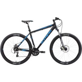 Горный велосипед Stark Funriser 29.4 D 29" 2018, Вариант УТ-00130186: Рама: 20'' (Рост: 1,78 — 1,85 м), Цвет: чёрный/голубой, изображение  - НаВелосипеде.рф
