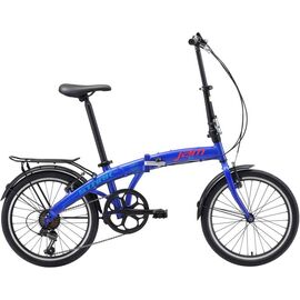 Складной велосипед Stark Jam 20.1 V 20" 2018, Вариант УТ-00130205: Цвет: тёмно-синий/красный/голубой, изображение  - НаВелосипеде.рф