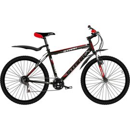 Горный велосипед Stark Outpost 26.1 V 26" 2018, Вариант УТ-00130211: Рама: 18'' (Рост: 1,67 — 1,78 м), Цвет: чёрный/красный/тёмно-серый, изображение  - НаВелосипеде.рф