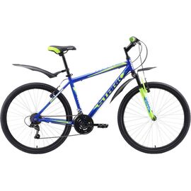 Горный велосипед Stark Respect 26.1 V 26" 2018, Вариант УТ-00130226: Рама: 16" (Рост: 1,50 — 1,65 м), Цвет: синий/зелёный/голубой, изображение  - НаВелосипеде.рф
