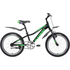 Детский велосипед Stark Rocket 20.1 S 20" 2018, Вариант УТ-00130229: Рост: 1,15 — 1,28 м, Цвет: чёрный/зелёный/тёмный-серый, изображение  - НаВелосипеде.рф