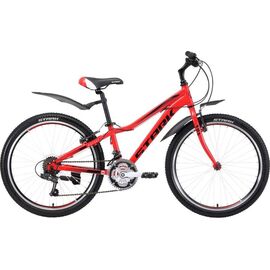 Подростковый велосипед Stark Rocket 24.1 RV 24" 2018, Вариант УТ-00130230: Рост: 126-155 см, Цвет: красный/чёрный/белый, изображение  - НаВелосипеде.рф