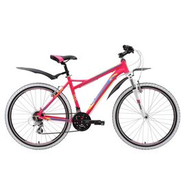 Горный женский велосипед Stark Ultra 26.3 V 26" 2017, Вариант УТ-00130201: Рама: 16" (Рост: 1,50 — 1,65 м), Цвет: розово-желтый, изображение  - НаВелосипеде.рф