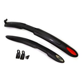 Крылья TRIX, комплект, 24"-26", пластик, ширина 60 мм, черные, XGNB-021, изображение  - НаВелосипеде.рф