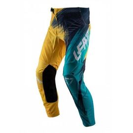 Велоштаны Leatt GPX 4.5 Pant для экстремальной езды, золото-синий 2019, 5019021181, Вариант УТ-00104052: Размер: W30 , изображение  - НаВелосипеде.рф