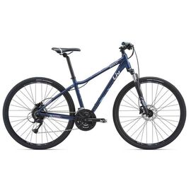 Гибридный женский велосипед Giant Rove 2 Disc DD 28'', 2018, 80050615, Вариант УТ-00081517: Рама M (Размер: 164 - 175 см) Цвет: темно-синий/лавандовый/светло-синий, изображение  - НаВелосипеде.рф