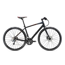 Городской велосипед Giant Rapid 1, 2018, 80011816, Вариант УТ-00101972: Рама L (Размер: ) Цвет: черный/красный, изображение  - НаВелосипеде.рф