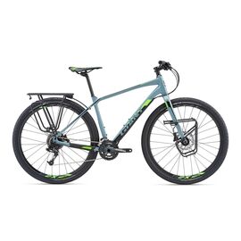 Городской велосипед Giant ToughRoad SLR 1 28" 2018, Вариант УТ-00128978: Размер L (Рост 180-185 см), Цвет: серый/ярко-зеленый, изображение  - НаВелосипеде.рф