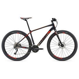 Городской велосипед Giant ToughRoad SLR 2 28" 2018, Вариант УТ-00128980: Размер L (Рост 180-185 см), Цвет: матовый черный/ярко-красный, изображение  - НаВелосипеде.рф