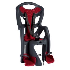 Детское велокресло BELLELLI Pepe Standard, на подседельную трубу, тёмно-серое с красной вставкой до 22 кг, 01PPS00002, изображение  - НаВелосипеде.рф