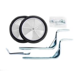 Приставные колеса Vinca Sport, усиленные стойки - сталь, 12"-20", колесо - пластик, белые, HRS 19 wh, изображение  - НаВелосипеде.рф