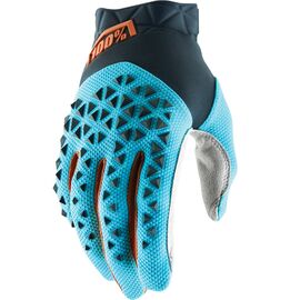 Велоперчатки 100% Airmatic Glove Steel Grey/Ice Blue/Bronze, 10012-264-11, Вариант УТ-00152422: Размер: L, изображение  - НаВелосипеде.рф