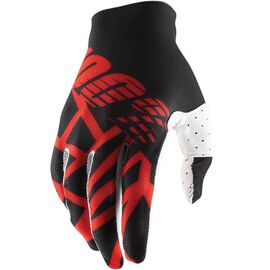 Велоперчатки 100% Celium 2 Glove Black/Red/White, 10009-267-12, Вариант УТ-00152424: Размер: L, изображение  - НаВелосипеде.рф