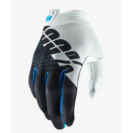 Велоперчатки 100% ITrack Glove White/Steel Grey, 10015-252-11, Вариант УТ-00152442: Размер: L, изображение  - НаВелосипеде.рф