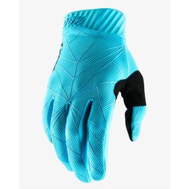 Велоперчатки 100% Ridefit Glove Ice Blue/Black, 10014-215-12, Вариант УТ-00152444: Размер: L, изображение  - НаВелосипеде.рф