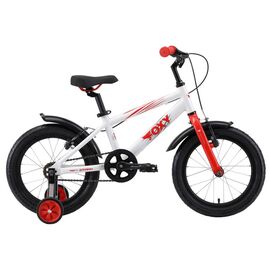 Детский велосипед Stark Foxy 16" 2019, Вариант УТ-00130189: Рост: 1,01 — 1,15 м, Цвет: белый/красный/серый, изображение  - НаВелосипеде.рф