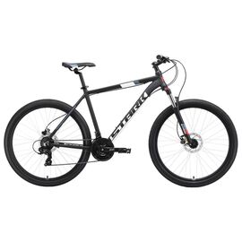 Горный велосипед Stark Hunter 27.2 HD 27,5" 2019, Вариант УТ-00130257: Рама: 18'' (Рост: 1,67 — 1,78 м), Цвет: чёрный/белый/серый/красный, изображение  - НаВелосипеде.рф