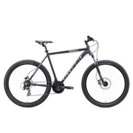 Горный велосипед Stark Hunter 27.2+ HD 27,5" 2019, Вариант УТ-00130259: Рама: 20'' (Рост: 185— 190 см), Цвет: черно-серый, изображение  - НаВелосипеде.рф