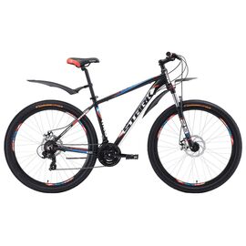 Двухподвесный велосипед Stark Hunter 29.2 D 29" 2019, Вариант УТ-00130260: Рама: 18'' (Рост: 1,67 — 1,78 м), Цвет: черно-серо-синий, изображение  - НаВелосипеде.рф