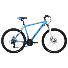Горный велосипед Stark Indy 26.2 D 26" 2019, Вариант УТ-00130264: Рама: 14,5" (Рост: 1,45 — 1,60 м), Цвет: голубой/синий/белый, изображение  - НаВелосипеде.рф