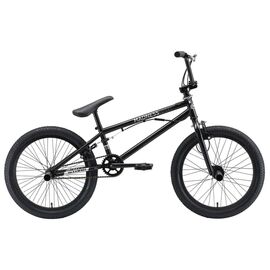 Велосипед BMX Stark Madness 1 20" 2019, Вариант УТ-00130270: Рост: 1,50 — 1,70 м, Цвет:  чёрный глянцевый/серый, изображение  - НаВелосипеде.рф