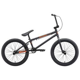 Велосипед BMX Stark Madness 4 20" 2019, Вариант УТ-00130278: Рост: 1,50 — 1,70 м, Цвет: чёрный/оранжевый, изображение  - НаВелосипеде.рф
