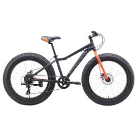 Подростковый велосипед Stark Rocket Fat 24.2 D 24" 2019, Вариант УТ-00130288: Рост: 126-155 см, Цвет: серый/оранжевый, изображение  - НаВелосипеде.рф