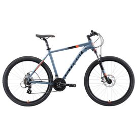 Горный велосипед Stark Router 27.3 D 27,5" 2019, Вариант УТ-00130290: Рама: 20'' (Рост: 1,78 — 1,85 м), Цвет: серый/чёрный/оранжевый, изображение  - НаВелосипеде.рф