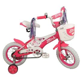 Детский велосипед Stark Tanuki Girl 12" 2018, Вариант УТ-00130248: Рост: 0,95 — 1,01, Цвет: розово-белый, изображение  - НаВелосипеде.рф