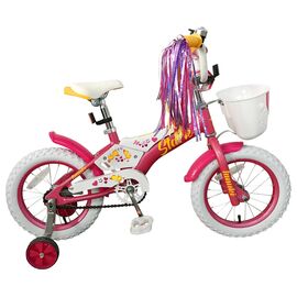 Детский велосипед Stark Tanuki Girl 14" 2019, Вариант УТ-00130320: Рост: 1,01 — 1,15, Цвет: розовый/белый/жёлтый, изображение  - НаВелосипеде.рф