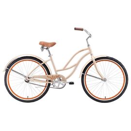 Городской женский велосипед Stark Vesta 26.1 S 26" 2018, Вариант УТ-00130251: Рама: 16" (Рост: 1,50 — 1,65 м), Цвет: бежевый/коричневый, изображение  - НаВелосипеде.рф