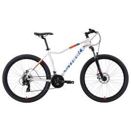 Горный велосипед Stark Viva 26.2 D 26" 2019, Вариант УТ-00130324: Рама: 18'' (Рост: 1,67 — 1,78 м), Цвет: белый/голубой/оранжевый, изображение  - НаВелосипеде.рф