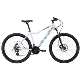 Горный женский велосипед Stark Viva 27.3 HD 27,5" 2019, Вариант УТ-00130327: Рама: 16" (Рост: 1,50 — 1,65 м), Цвет: белый/голубой/розовый, изображение  - НаВелосипеде.рф