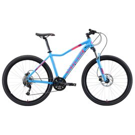 Горный велосипед Stark Viva 27.4 HD 27,5" 2019, Вариант УТ-00130329: Рама: 16" (Рост: 1,50 — 1,65 м), Цвет: голубой/розовый/белый, изображение  - НаВелосипеде.рф