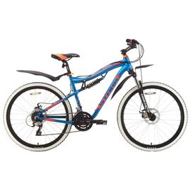 Двухподвесный велосипед МТВ Stark Voxter 26.4 FS D 26" 2018, Вариант УТ-00130253: Рама: 18'' (Рост: 1,67 — 1,78 м), Цвет: голубой/оранжевый/чёрный, изображение  - НаВелосипеде.рф
