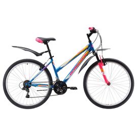 Горный велосипед Black One Alta 26" 2018, Вариант УТ-00133389: Рама: 14,5'' (Рост: 1,45 - 1,60 м), Цвет: голубой/розовый/жёлтый, изображение  - НаВелосипеде.рф