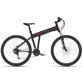 Складной велосипед Stark Cobra 26.3 HD 26" 2019, Вариант УТ-00133393: Рама: 18" (Рост: 165-180 см), Цвет: чёрный/красный/серый, изображение  - НаВелосипеде.рф