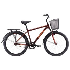 Городской велосипед Stark Holiday 26.1 S 26" 2018, Вариант УТ-00133401: Рама: 18" (Рост: 165-180 см ), Цвет: тёмно-коричневый/серый, изображение  - НаВелосипеде.рф
