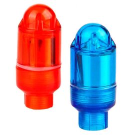 Колпачки на ниппель JING YI, светодиодные, красный+синий, 2 штуки, JY-505 A, изображение  - НаВелосипеде.рф