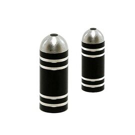 Колпачок на ниппель STELS, алюминий, в форме "пули", цвет: черный, для камеры с автонипелем, CSA-V15, изображение  - НаВелосипеде.рф