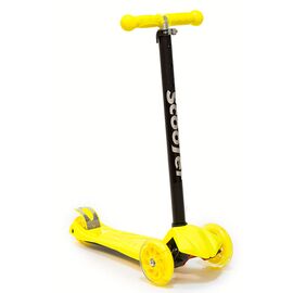 Самокат Scooter ELEOS, детский, четырехколесный, светящиеся колеса, желтый, разборной, SKL-07-детский, изображение  - НаВелосипеде.рф