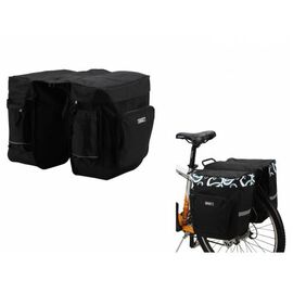 Велосумка на багажник TBS, двухсекционная, полиэстер, 30л, 36 х 12 х 32 см, 14154, изображение  - НаВелосипеде.рф