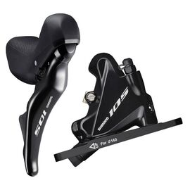 Тормоз SHIMANO 105 ST-R7025+BR-R7070, левый/передний, 2 скорости, j-kit, под диск 140 мм, IR7025DLF4SC100A, изображение  - НаВелосипеде.рф