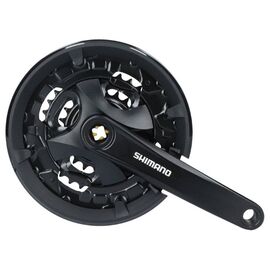Система шатунов велосипедная SHIMANO Altus MT101, 175 мм, 44/32/22Т, 3х9 скоростей, черный, EFCMT101E422XLB, изображение  - НаВелосипеде.рф
