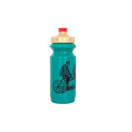 Фляга велосипедная Green Cycle DUDES, 0.6 л, с большим соском, красный/золотой/зеленый, 101788180749, изображение  - НаВелосипеде.рф