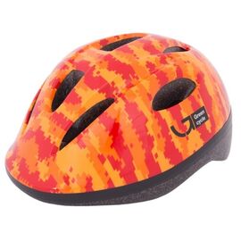 Велошлем детский Green Cycle Pixel, оранжевый/красный, лакированный, 2019, Вариант УТ-00128554: Размер: 50-54 см, изображение  - НаВелосипеде.рф